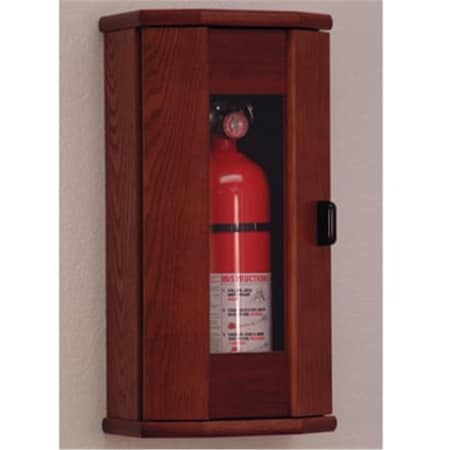 Wooden Mallet Fire Extinguisher Cabinet in Mahogany with Acrylic Door Panel - 5 lbs Capacity FEC11MH